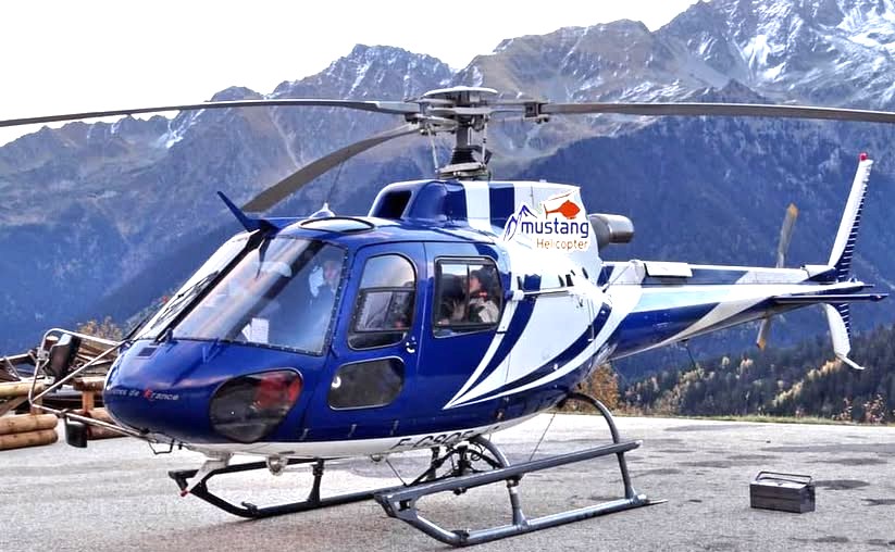 मुस्ताङ एयरको हेलिकप्टर लाप्ची गुम्बा नजिकै सुरक्षित 