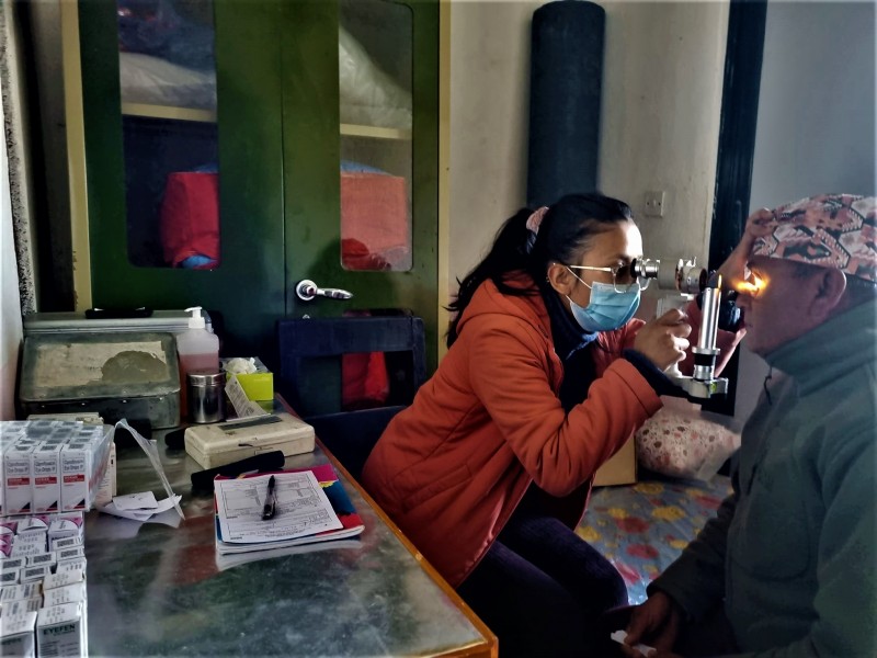 जुँगुमा निशुल्क आँखा शिविर