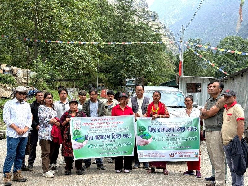 छ्योतछ्योतदेखि च्छोरोल्पासम्म पदमार्ग सरसफाई अभियान सुरु