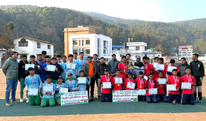 क्रिकेट उपाधि सहिद स्मृति आवासीय मावि जिरीलाई